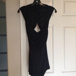 BCBG MaxAsria Black Cut Out Top. Women’s Large.